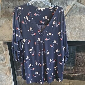 GUC Beacon V-Neck Navy Top